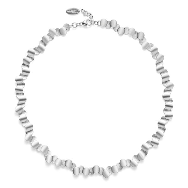 Sterling sølv collier mat/børstet, 45cm +3cm