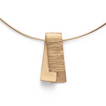 18 kt Vedhæng mat/børstet