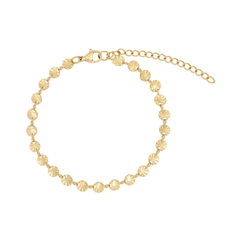 Armbånd i stål, belagt med 14 K guld, fra Blicher Fuglsang