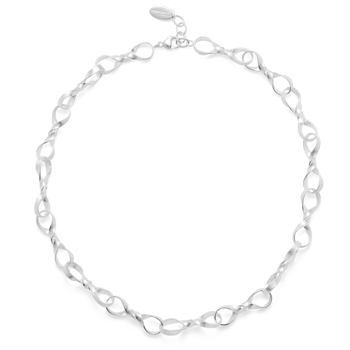Sterling sølv collier børstet, 47cm + 2cm