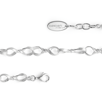 Sterling sølv armbånd skrabe mat, 19cm + 1,5cm
