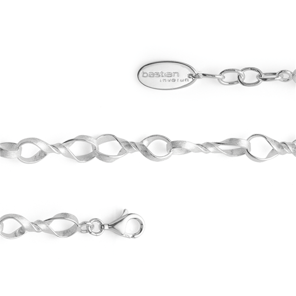 Sterling sølv armbånd skrabe mat, 19cm + 1,5cm