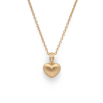 18 kt Vedhæng mat br 0,014ct W-SI