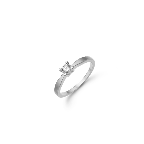 Eternity 14kt hv.d.ring 1x0,25ct wsi 4/g, fra aagaard