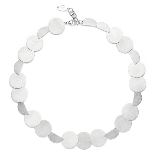 Sterling sølv collier børstet, 45cm + 3cm