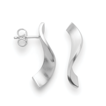 925/- øreringe, rhd, mat, fra Bastian Inverun