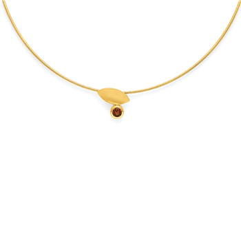 925/- vedhæng, fg., mat, rhodolite 0,65ct, fra Bastian Inverun