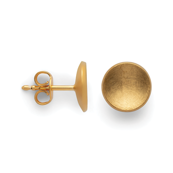 925/-øreringe, fg.,børstet/pol., 8mm, fra Bastian Inverun