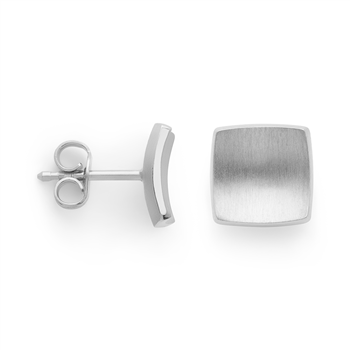 925/- øreringe, rhd, mat/blank, 10mm, fra Bastian Inverun