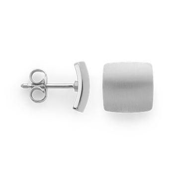 925/- øreringe,rhd,mat/blank, 10mm, fra Bastian Inverun