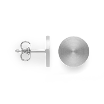 925/- øreringe,rhd, mat/blank, 8mm, fra Bastian Inverun