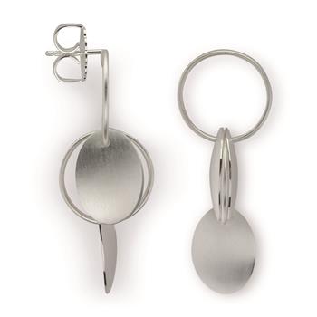 925/- Ørestikker, rhodineret, matte, fra Bastian Inverun