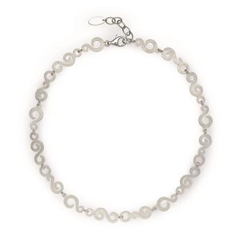 925/- Collier, mat, 45 + 3cm, fra Bastian Inverun