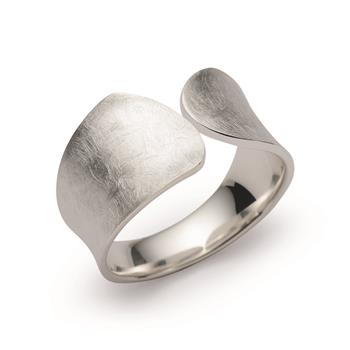 925/- Ring, rhodineret, mat/poleret, fra Bastian Inverun