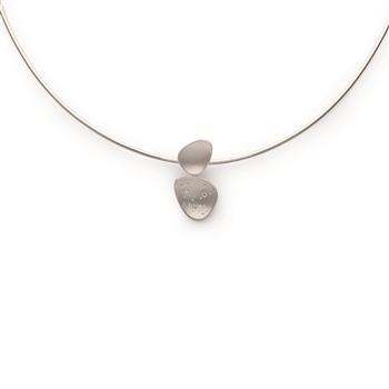 925/-Vedhæng, rhodineret, mat, Dia. 0,03ct W-SI, fra Bastian Inverun