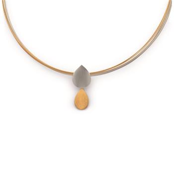 925/- Vedhæng, delvist forgyldt, rho., mat/mat, fra Bastian Inverun