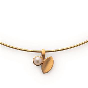 925/- Vedhæng, fg, matteret, kulturperle 1.1ct, fra Bastian Inverun