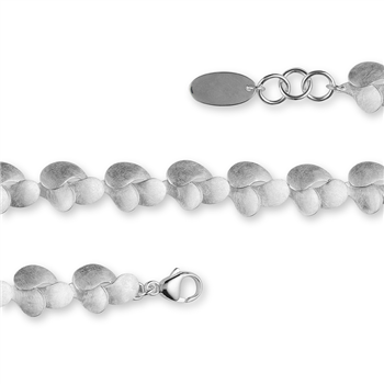 925/- armbånd, børstet, 16 cm + 2 cm, fra Bastian Inverun