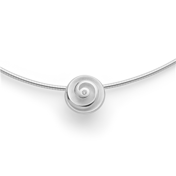 925/- vedhæng, børstet/poleret, dia. 0,015ct W-SI, fra Bastian Inverun