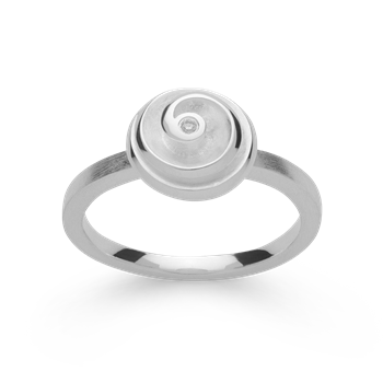 925/ring, rh, mat/poleret, dia. 0,015ct W-SI, fra Bastian Inverun