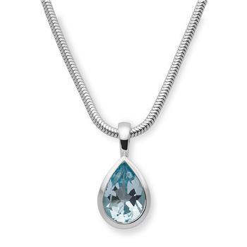 925/- vedhæng, poleret, blå topas 1,97ct, fra Bastian Inverun