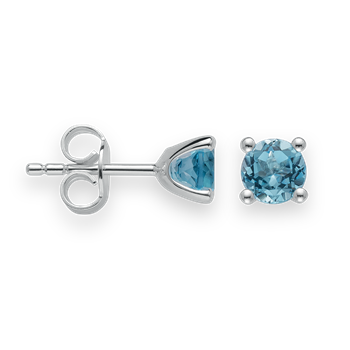 925 sterling sølv Ørestikker blå topas 1,24 ct. Poleret, fra Bastian Inverun