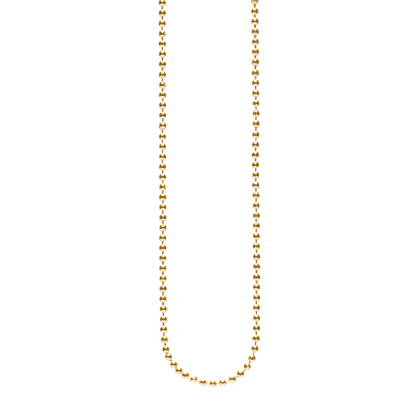Sølv forg.collier kugle facet 1,8mm 80cm, fra aagaard