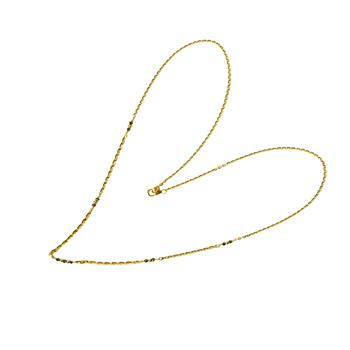 Halskæde i forløb - 14kt guld med Facetterede Sorte Diamanter 50cm, fra San - Links of Joy
