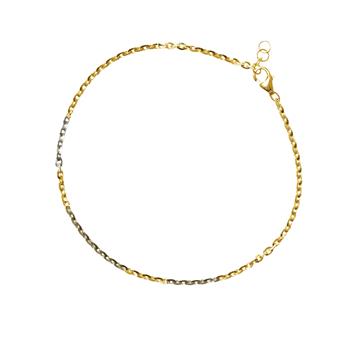 Armbånd & halskæde i 14kt Rødguld & Hvidguld  48/50cm, fra San - Links of Joy