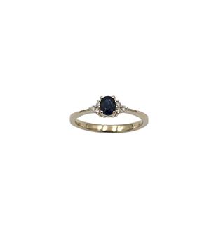 Ring 14 karat guld safir med 0,055ct wsi, fra L&G