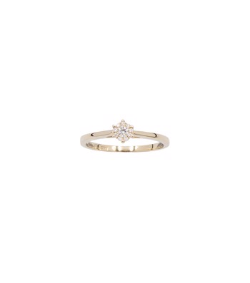 Ring 14 karat guld stjerne brillanter 0,08 carat WSI, fra L&G