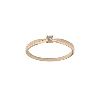 Ring 14 karat guld KAYA Brillant (4 greb), fra L&G