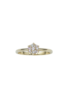 Ring 14 karat guld Stjerne 0,19 carat WSI, fra L&G
