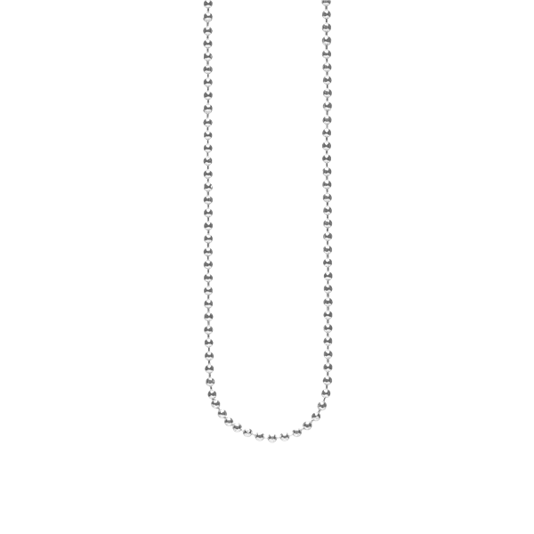 Sølv rh collier kugle facet 1,8mm70cm, fra aagaard