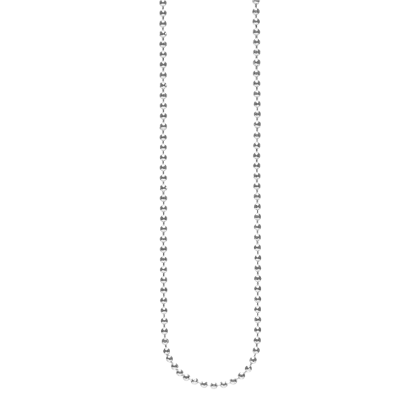 Sølv rh collier kugle facet 1,8mm 80cm, fra aagaard