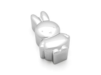 Tand-/hårlokæske Miffy, sølvfarvet (liggende), fra Noa Kids