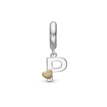 Bogstav P - Charm 6 mm, fra Christina Jewelry & Watches