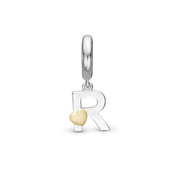 Bogstav R - Charm 6 mm, fra Christina Jewelry & Watches
