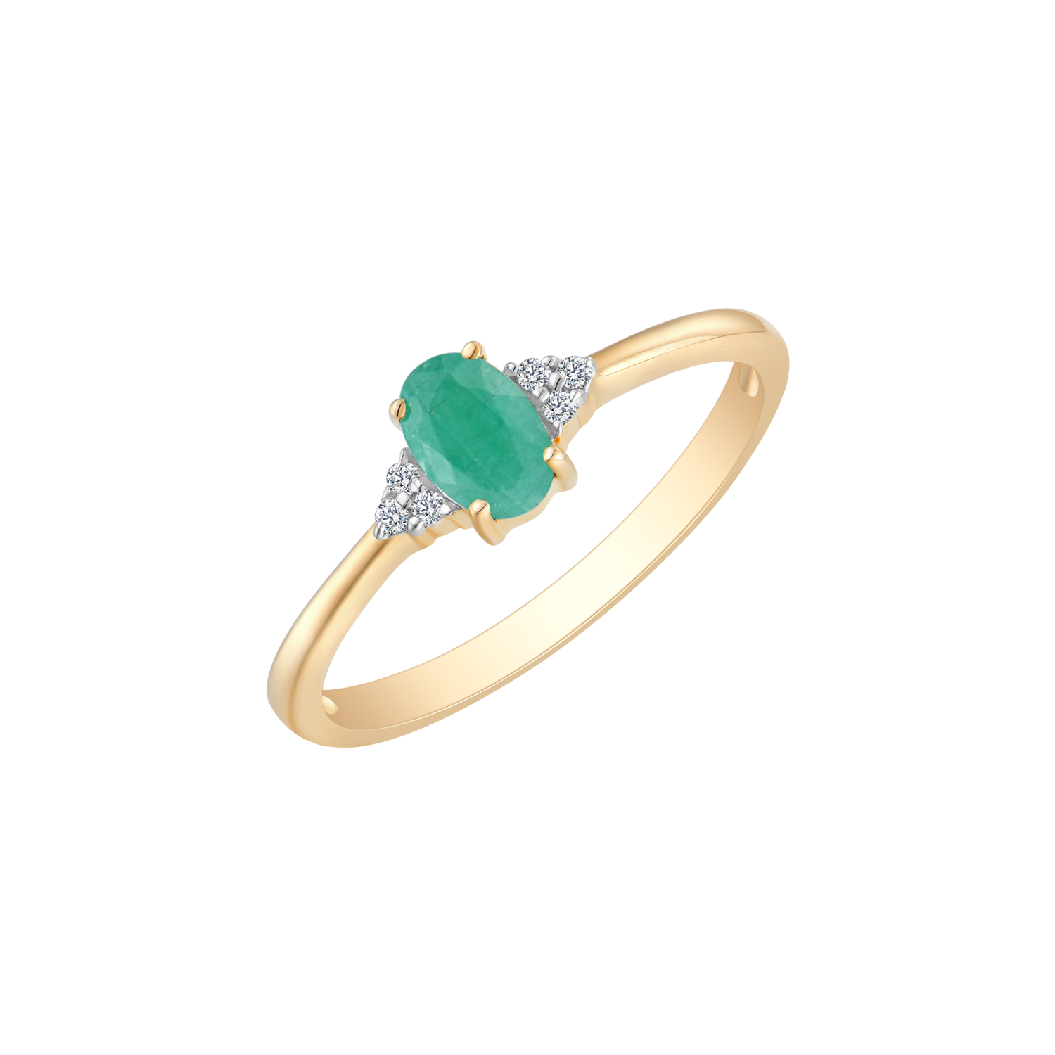 8 kt. Guld ring med smaragd fra Støvring Design