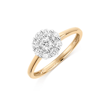 8 kt guld ring med zirkonia