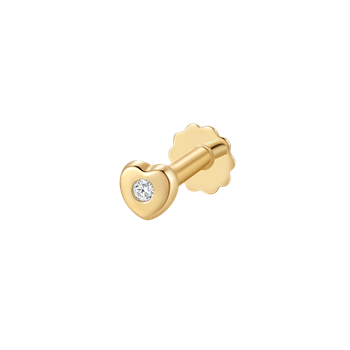 Guld labret piercing, fra Støvring Design