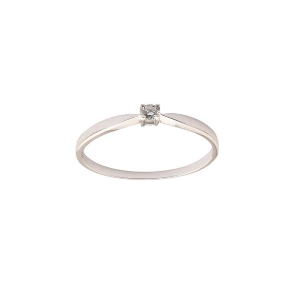 Ring 14 karat hvidguld KAYA Brillant(4-greb), fra L&G