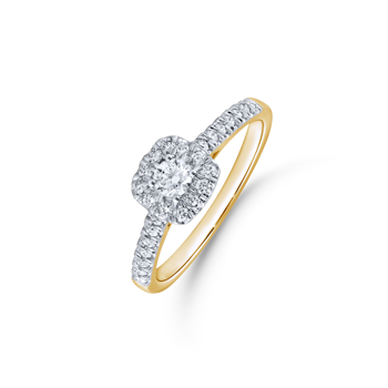 14 karat Guld ring med masser af funklende brillianter, fra Støvring Design