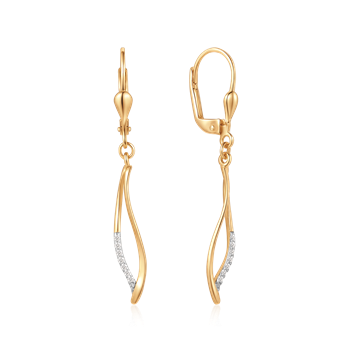 Guld ørehænger, fra Støvring Design