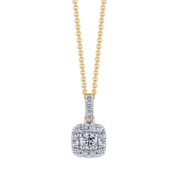 14 karat Guld vedhæng med funklende brillianter, fra Støvring Design