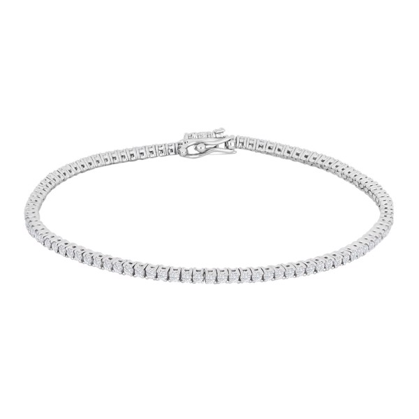 14kt. hvidgulds tennisarmbånd  dia 1.54ct W/SI , fra Siersbøl