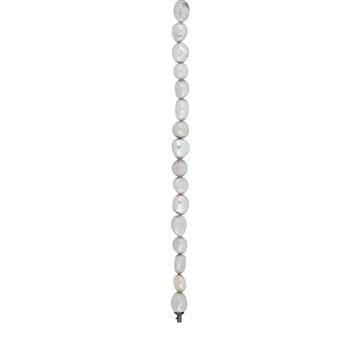 SHAPE Ferskvandsperle grå barok kæde 10mm 45cm, fra Siersbøl Shape