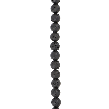 SHAPE Sort Lava stenkæde 8mm 45cm, fra Siersbøl Shape