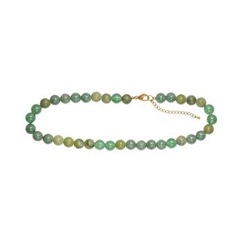 Grøn agat, jade  10mm - carabinlås 40+5cm, fra Heinzendorff