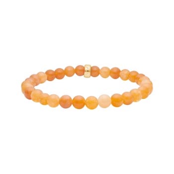 Orange spong quartz 6mm armbånd, fra Heinzendorff